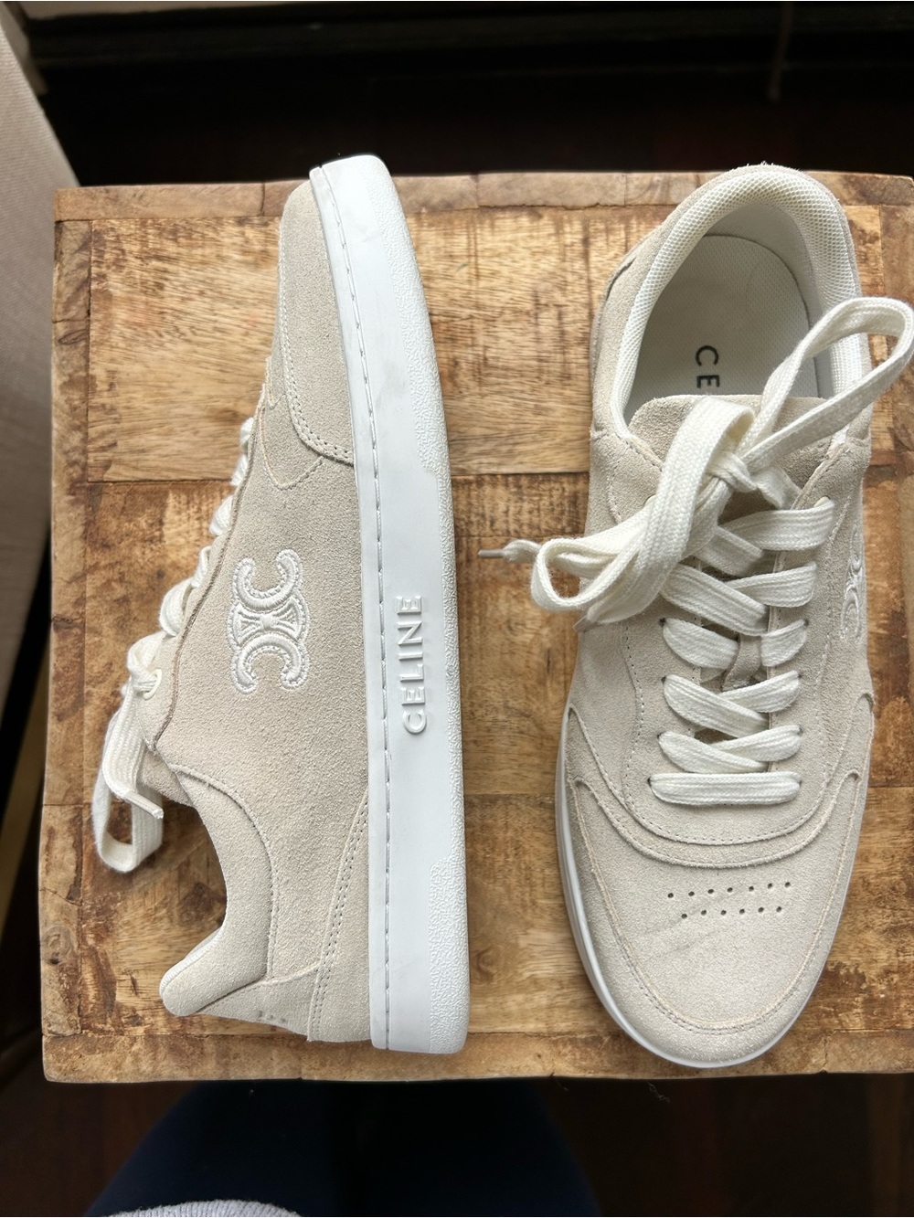 Celine Beige Suede Sneakers - Picture 2 of 3